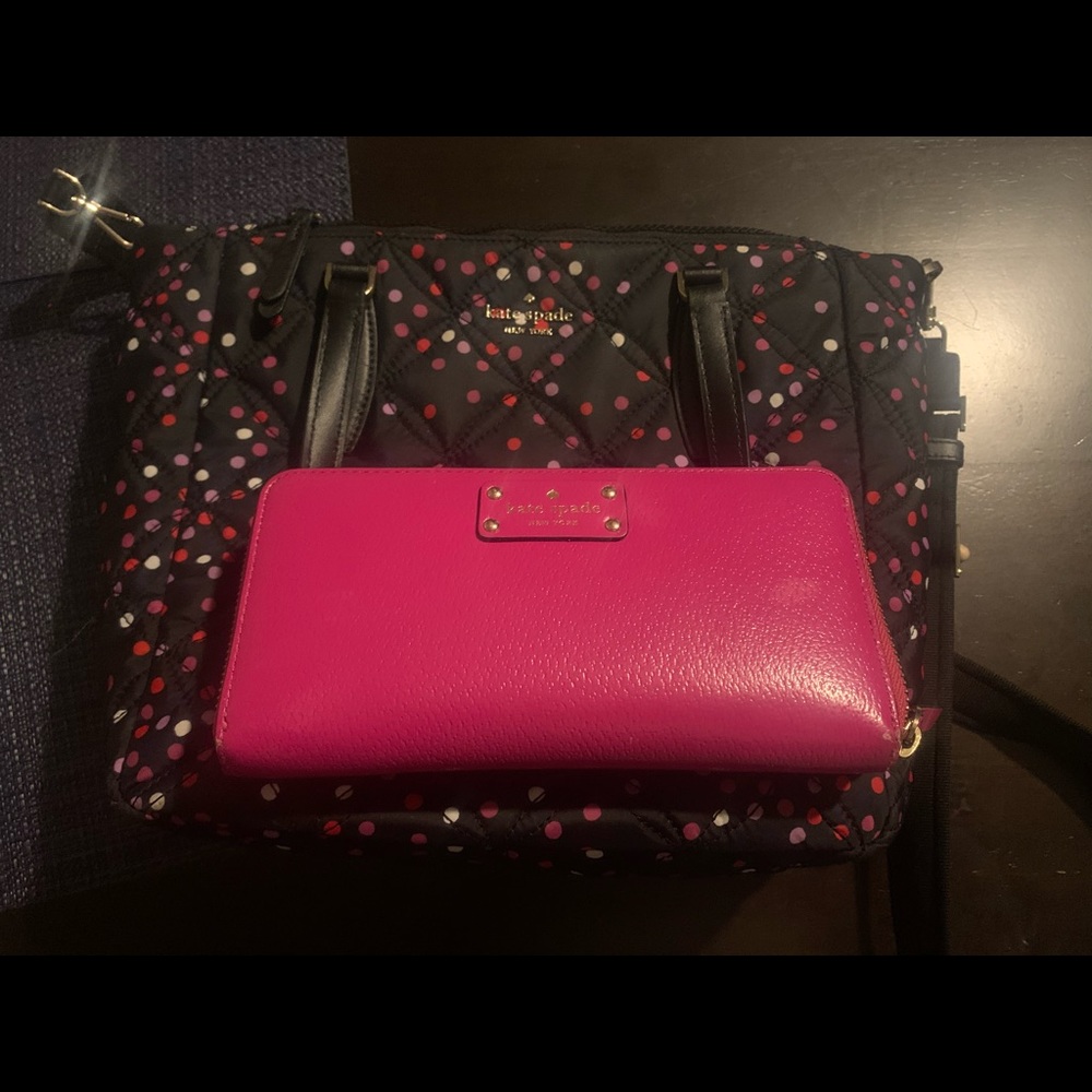 Kate spade cross body and zip around wallet